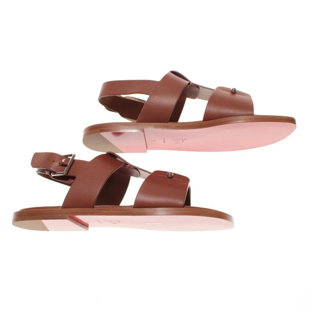 Christian Louboutin NWB Chambeliss Sandals Size 43 (US 10) in Brown Leather